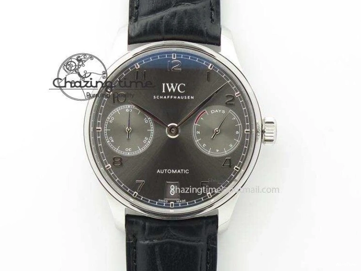 MIROTIME 0505 Portuguese Real PR IW500127 RG ZF 1:1 Best Edition Grey Red Dial On Brown Leather Strap A52010 V AllSeason 7331